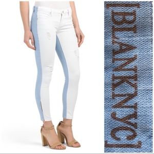 BLANK NYC GLASS HOLE COLORBLOCK SKINNY JEANS 24